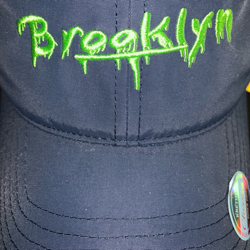Navy Nylon Athletic Cap Brooklyn (Slime) Drip